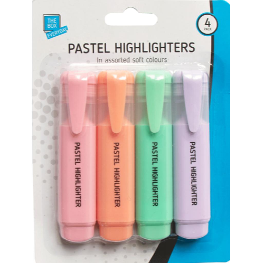 The Box Pastel Highlighters Pack of 4