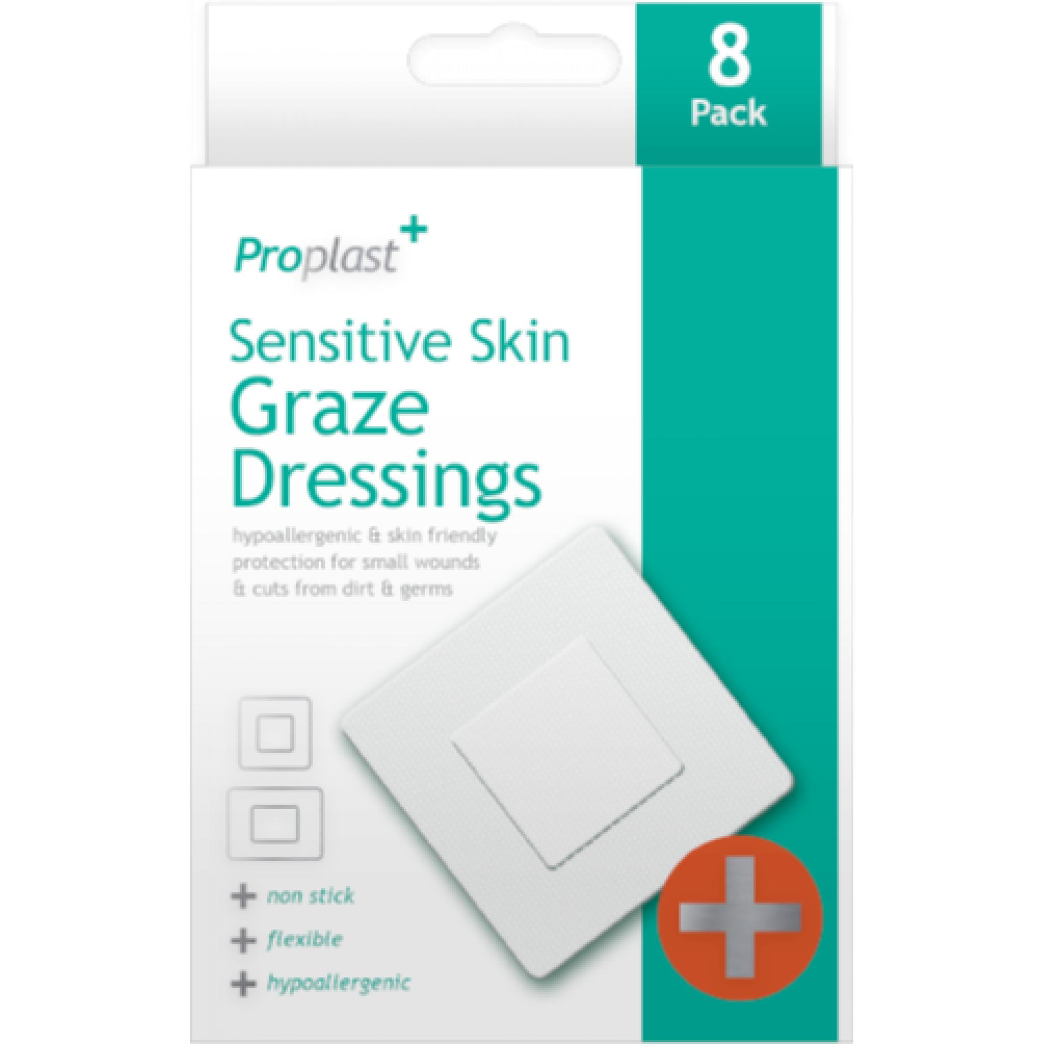 ProPlast Sensitive Skin Graze Dressings Pack of 8