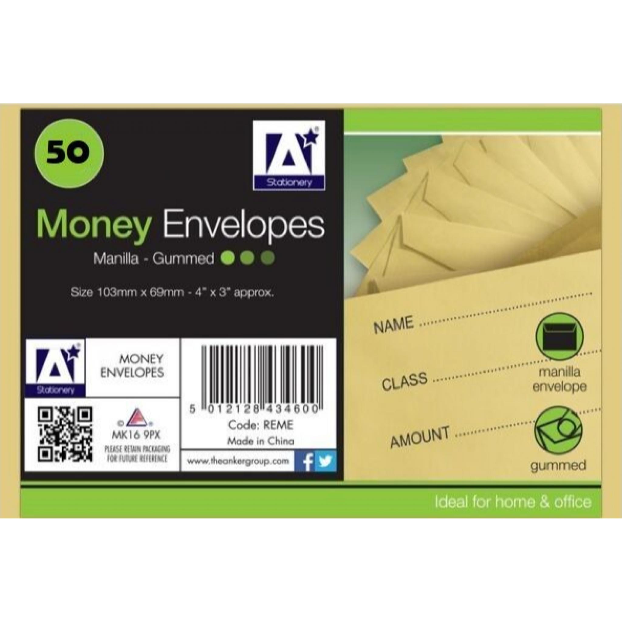 IGD Dinner Money Envelopes Pack of 50