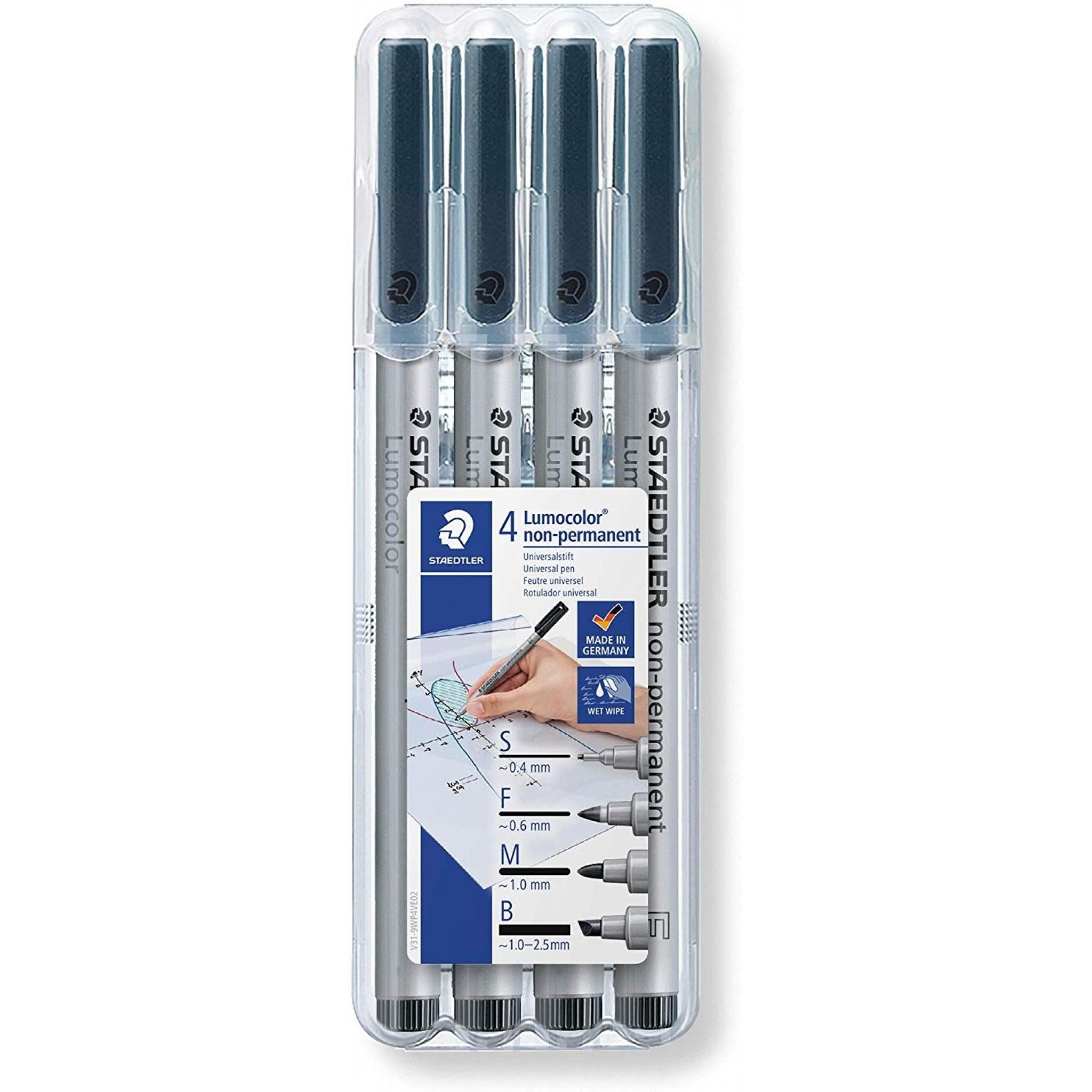 Staedtler Lumocolor NonPermanent Pens Pack of 4