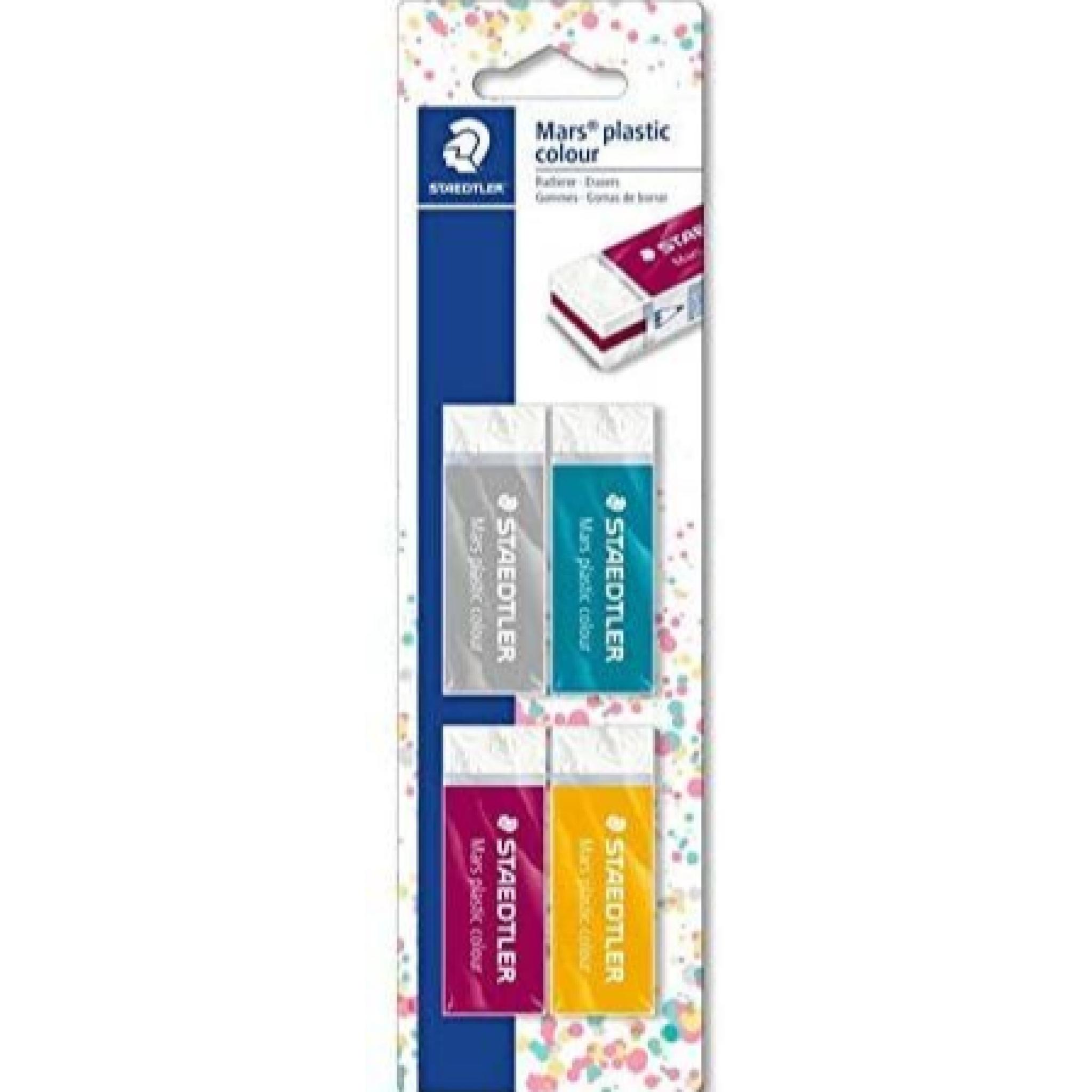 Staedtler Mars Plastic Colour Eraser Pack of 4