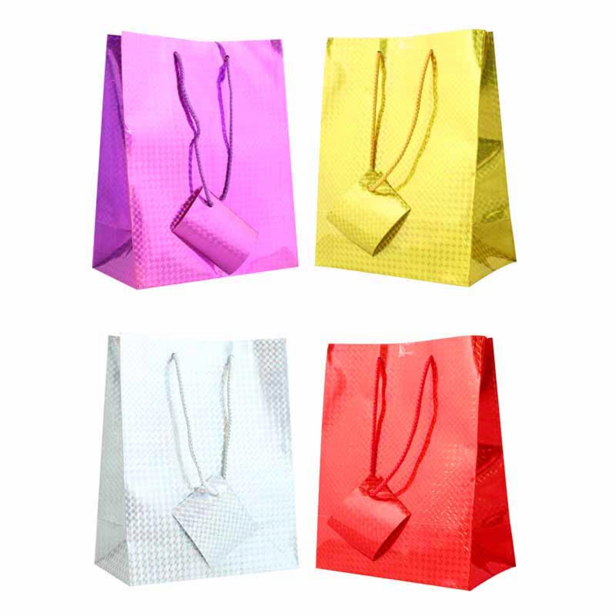 Holographic Gift Bag Small 14cm x 11cm Pack of 12