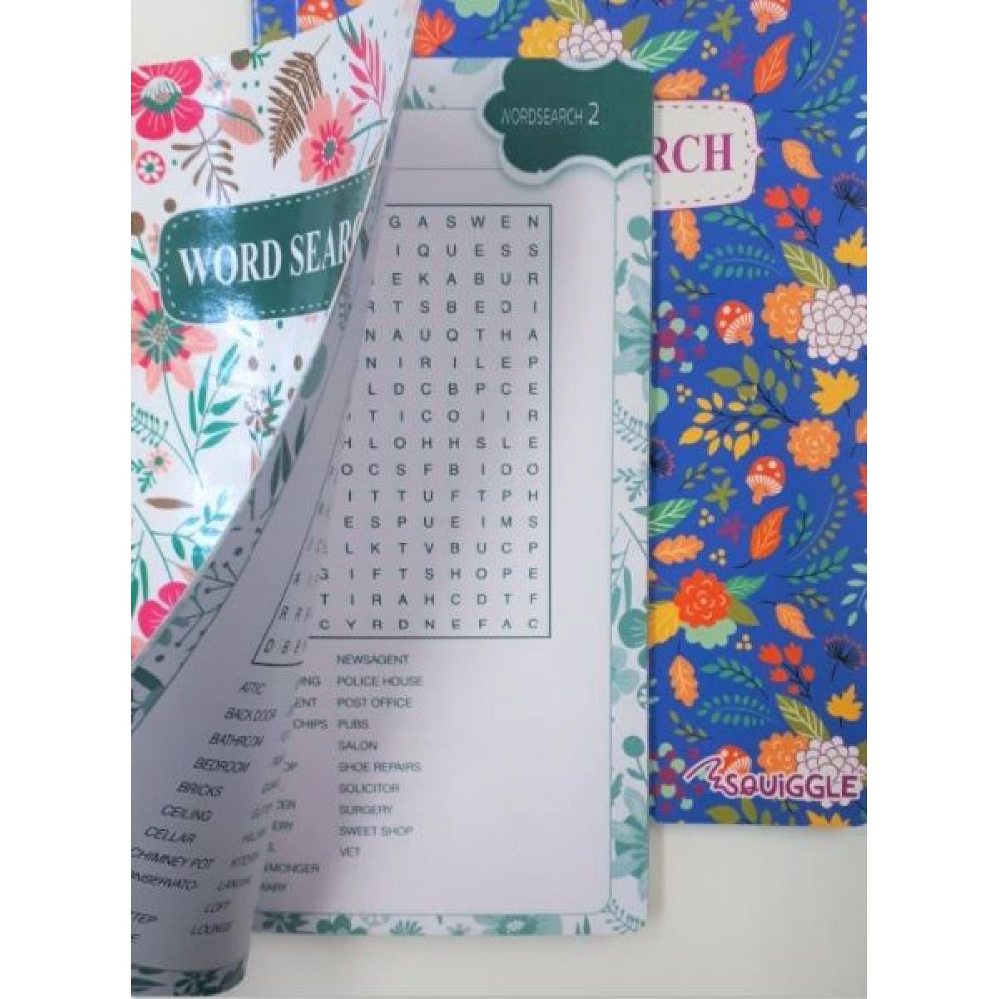 Squiggle A5 Floral Wordsearch Puzzle Book 1 Random Book