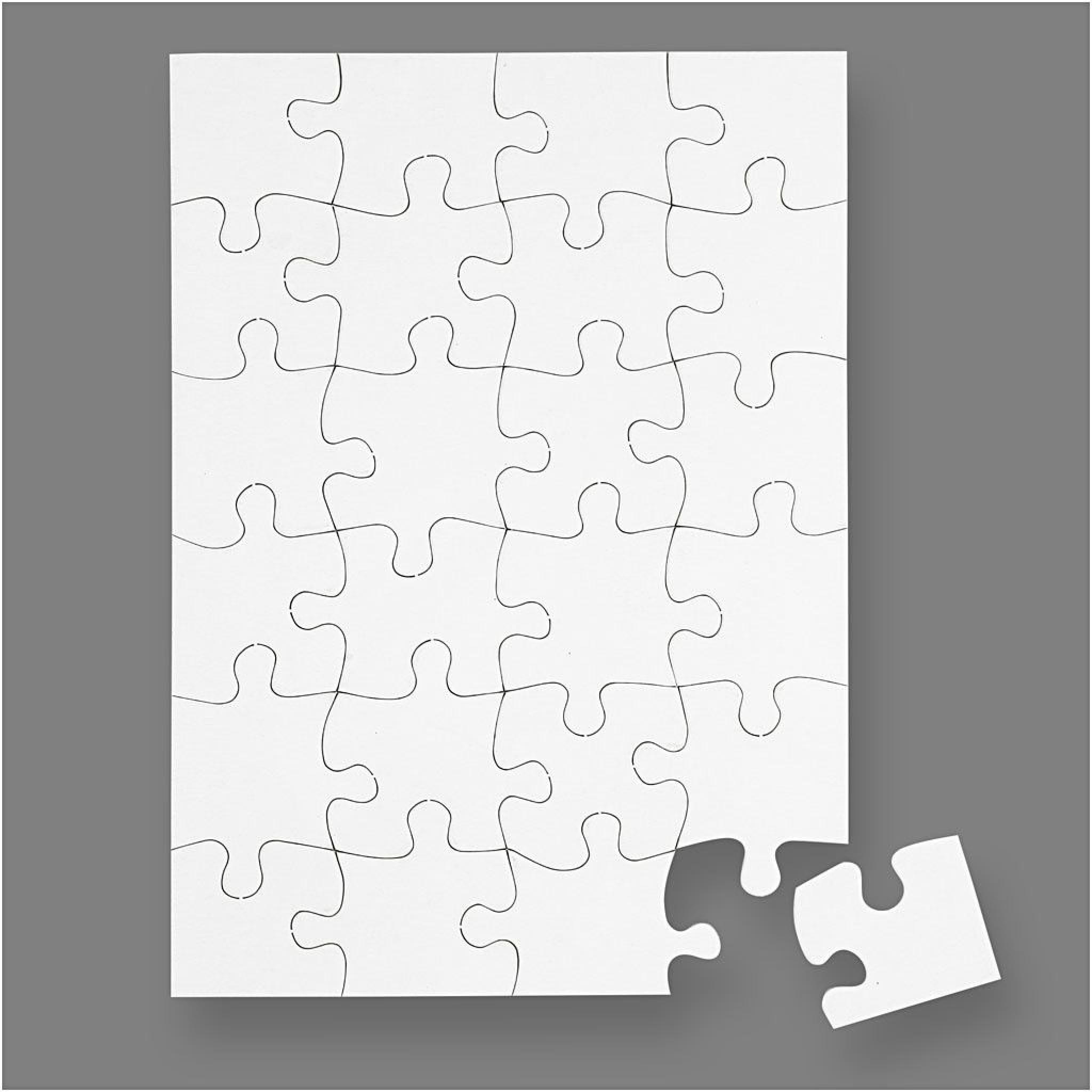 TeachMe Blank Cardboard Jigsaw Puzzles - Pack of 16