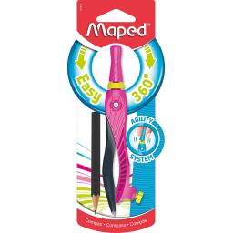 Maped Kidz 360 Degree Compass, Agility System - Assorted Colours