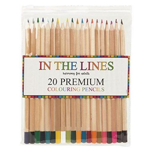 In The Lines Premium Colouring Pencils - Pack of 20