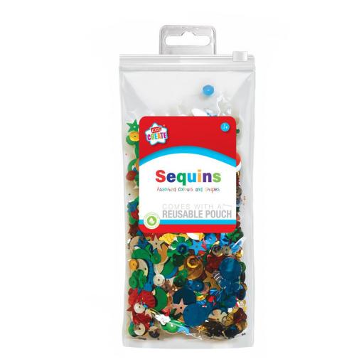 IGD Kids Create Assorted Sequins in Re-sealable Pouch