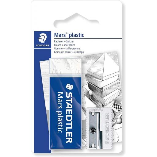 Staedtler Mars Plastic Eraser & Sharpener Set