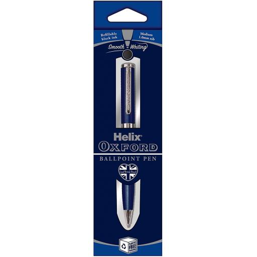 Helix Oxford Premium Ballpoint Pen - Navy Blue