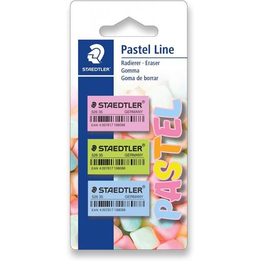 Staedtler Pastel Line Erasers - Pack of 3