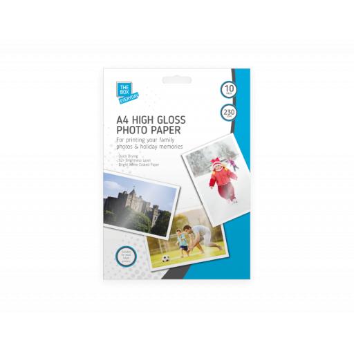 The Box A4 High Gloss 230 GSM Photo Paper - 10 Sheets