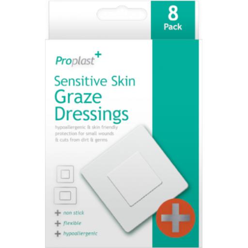 ProPlast Sensitive Skin Graze Dressings - Pack of 8