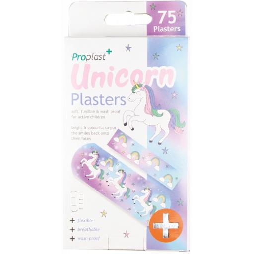 ProPlast Unicorn Design Plasters - Pack of 75
