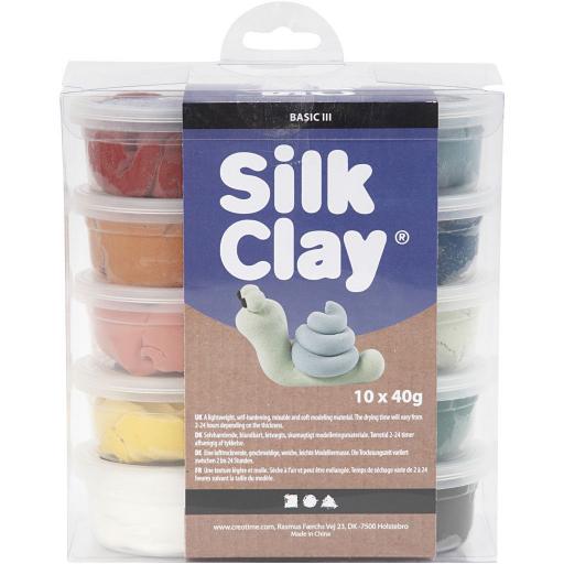 Creativ Silk Clay Basic 3 Dusty Colours 40g - Pack of 10