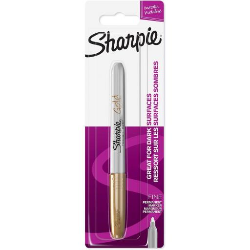 Sharpie Permanent Marker Fine, Metallic Gold
