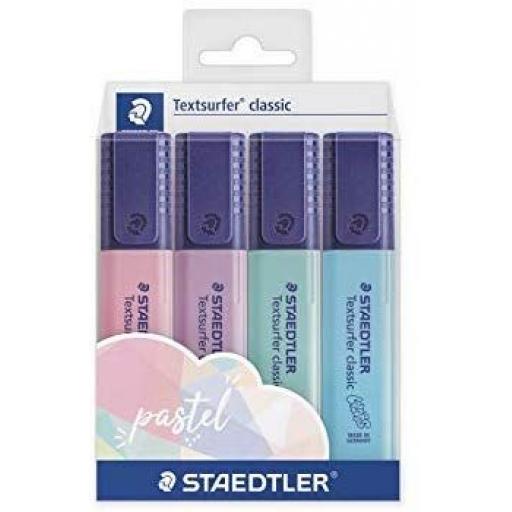 Staedtler Textsurfer Highlighter Classic, Pastel - Pack of 4