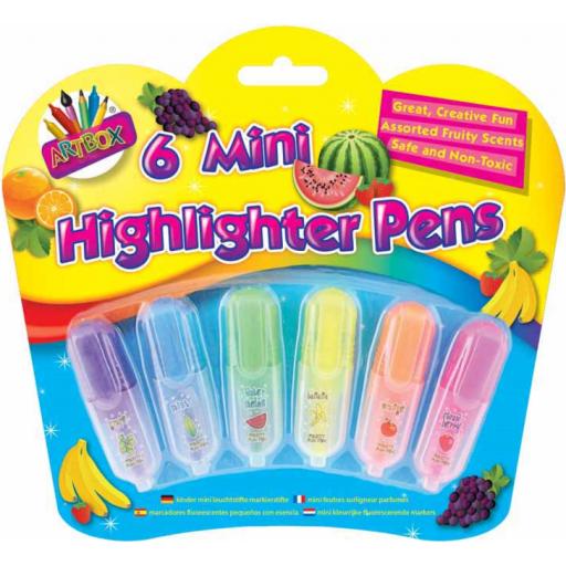 Artbox Mini Scented Highlighter Pens - Pack of 6