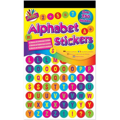 Artbox Alphabet Stickers - Pack of 750