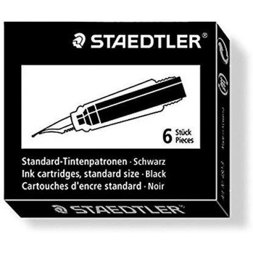 Staedtler Black Ink Cartridges - Pack of 6