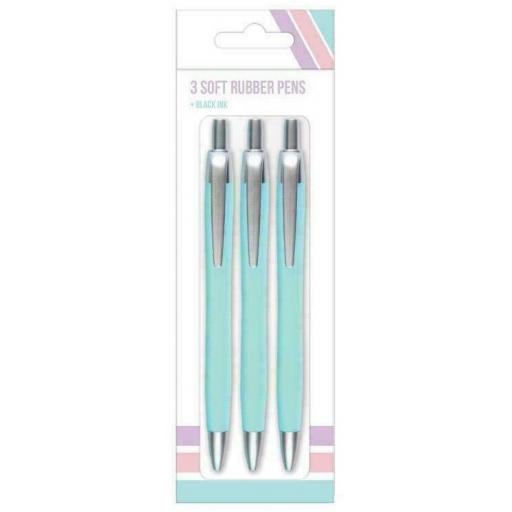 Blok Soft Rubber Pens, Assorted Pastel Colours - Set of 3