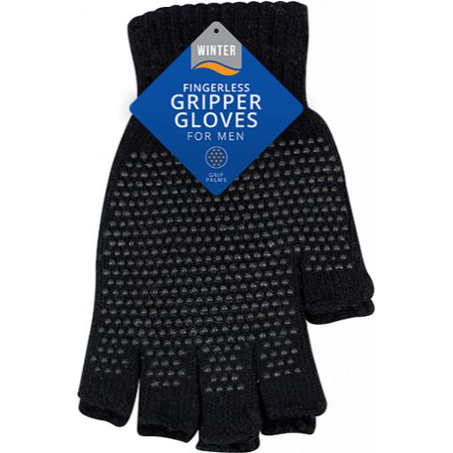 Men's Fingerless Gripper Gloves