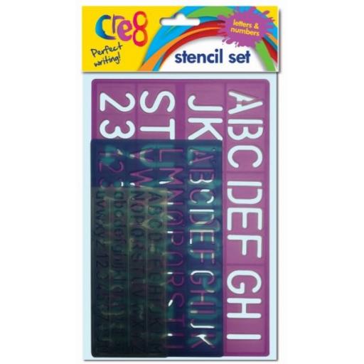 Cre8 Letters & Numbers Stencil Set - Pack of 3