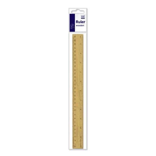IGD Wooden Ruler 30cm