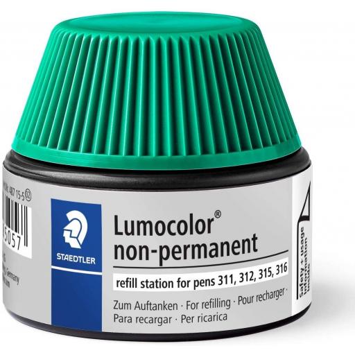 Staedtler Lumocolor Non-Permanent Ink Refill - Green