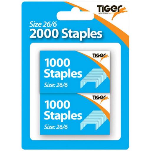 Tiger Staples 26/6 - Pack of 2000