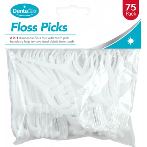 DentaGlo Floss Picks - Pack of 75