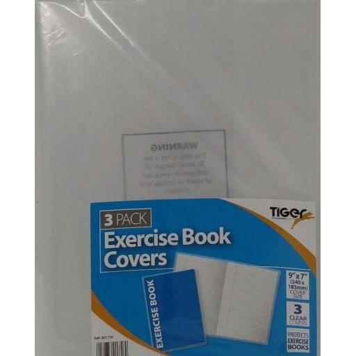 Tiger Exercise Book Covers - Pack of 3