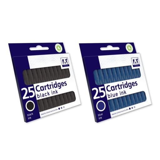 IGD Ink Cartridges, Blue or Black - Pack of 25