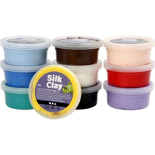 Creativ Silk Clay Basic 1 Colours 40g - Pack of 10