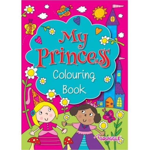 Squiggle A4 Princess Colouring Book