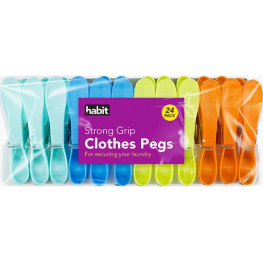 Gem Strong Grip Clothes Pegs - Pack of 24