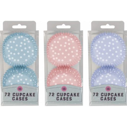 Cooke & Miller Paper Cupcake Cases, Asstd Colours - Pack of 72