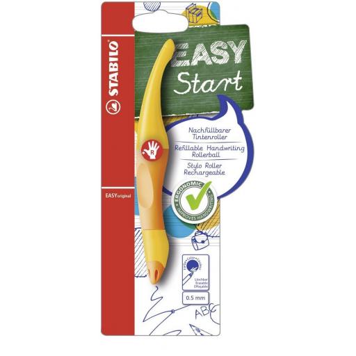 Stabilo Easy Original Right Handed Rollerball Pen - Yellow/Orange