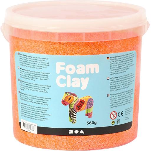 Creativ Foam Clay 560g Bucket - Neon Orange