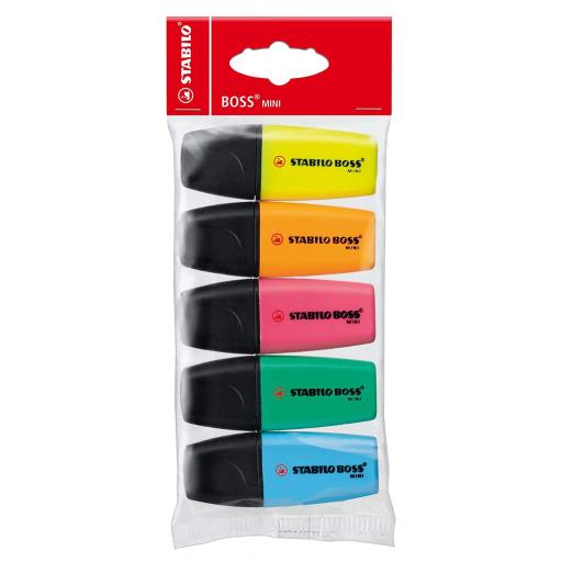 Stabilo Boss Mini Highlighter Pens - Pack of 5