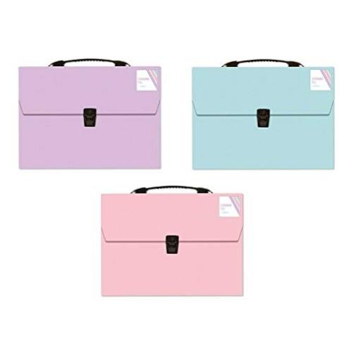 Blok A4 Expanding Pocket File - Assorted Pastel Colours