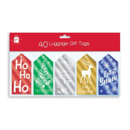 IGD Giftmaker Foil Luggage Gift Tags - Pack of 40