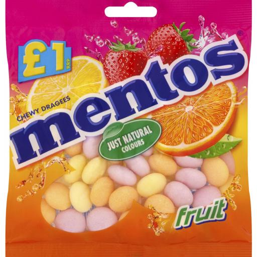 Mentos Chewy Dragees, Fruit 135g