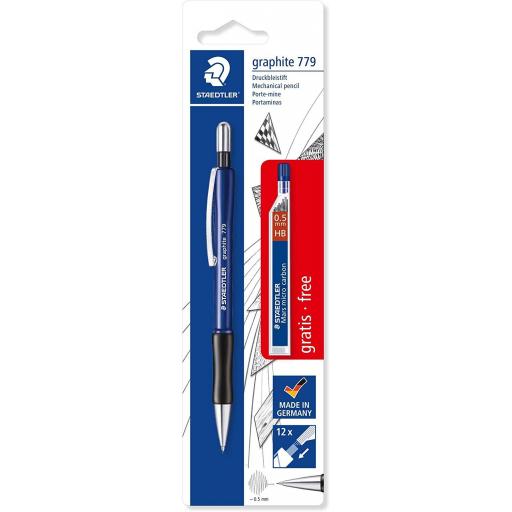 Staedtler Graphite 779 Mechanical Pencil & HB Lead Tube - 0.5mm
