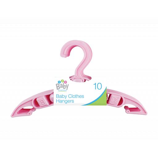 Baby Clothes Hangers, Pink - Pack of 10