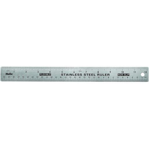 Helix Stainless Steel Ruler 30cm/12in