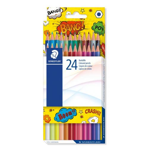 Staedtler Comic Colouring Pencils, Asstd Colours - Pack of 24