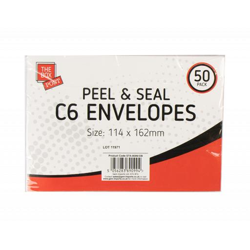 The Box Peel & Seal C6 Envelopes - Pack of 50
