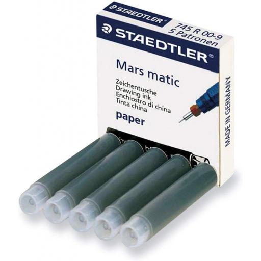 Staedtler Mars Matic Drawing Ink Cartridges - Pack of 5