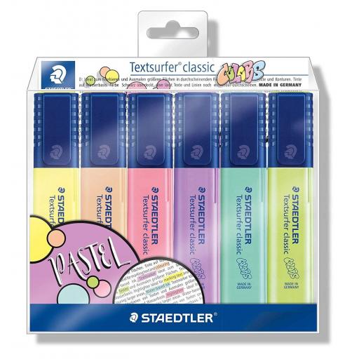 Staedtler Classic Textsurfer Pastel Colour - Pack of 6