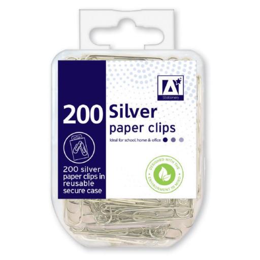 IGD Silver Paper Clips - Pack of 200